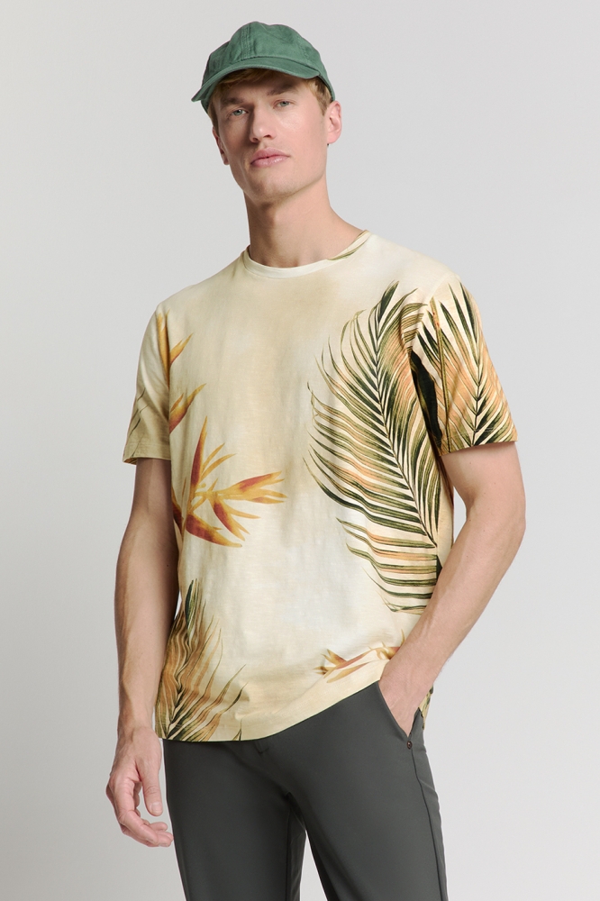 GEDRUKT CREWNECK T SHIRT 28350416 015 SAND